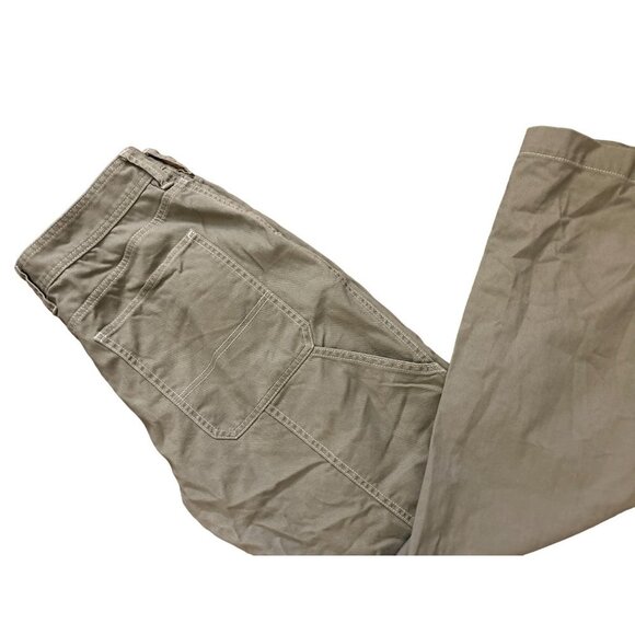 EVERLANE CARGO Pants Cotton Chino Khaki Gray Size 33/32 - Picture 3 of 8